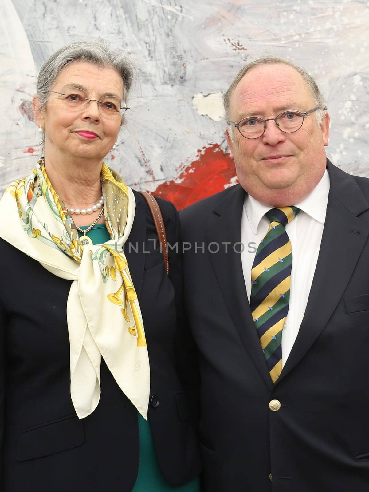 Karin Rabbethge-Egloffstein and husband Karl Otto Rabbethge in the state capital Magdeburg at the reception by the Mayor Dr. Lutz Trümper (independent) on May 22,2016