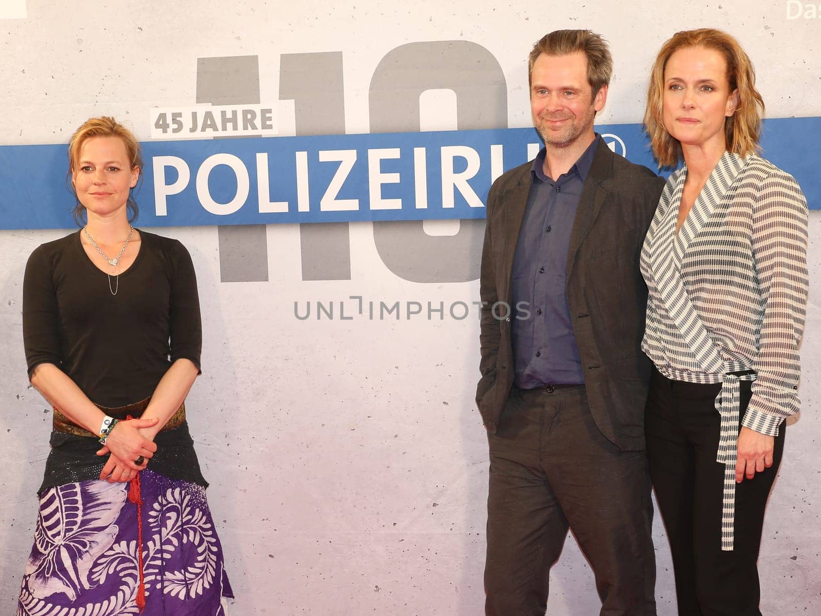 Maria Simon (Olga Lenski ) Polizeiruf 110 Brandenburg ,Matthias Matschke (Hauptkomissar Dirk Köhler) and Claudia Michelsen (Hauptkommissarin Doreen Brach) both in polizeiruf 110 Magdeburg at the premiere "Endstation"" - 45 Jahre Polizeiruf 110 im CinemaxX Magdeburg on 23.05.2016"