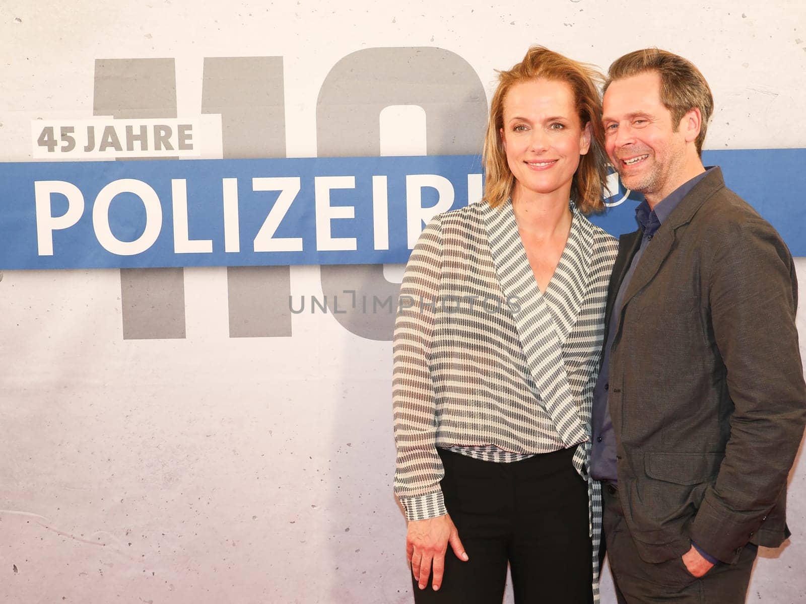Actress Claudia Michelsen (Chief Commissioner Doreen Brach) and actor Matthias Matschke (Chief Commissioner Dirk Köhler) both in polizeiruf 110 Magdeburg at the premiere "Endstation"" - 45 jahre Polizeiruf 110 at CinemaxX Magdeburg on 23.05.2016"