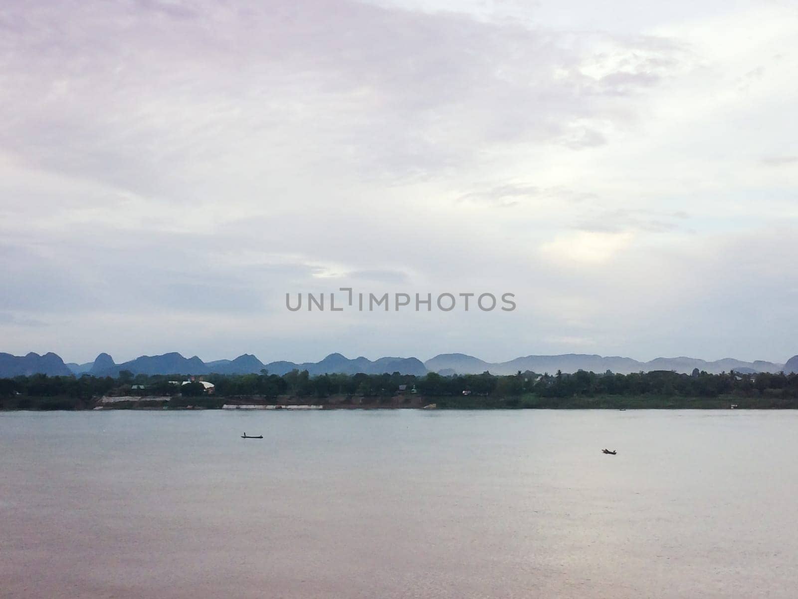 Mekhong River view take from Nakhon Phanom province, Thailand, stock photo