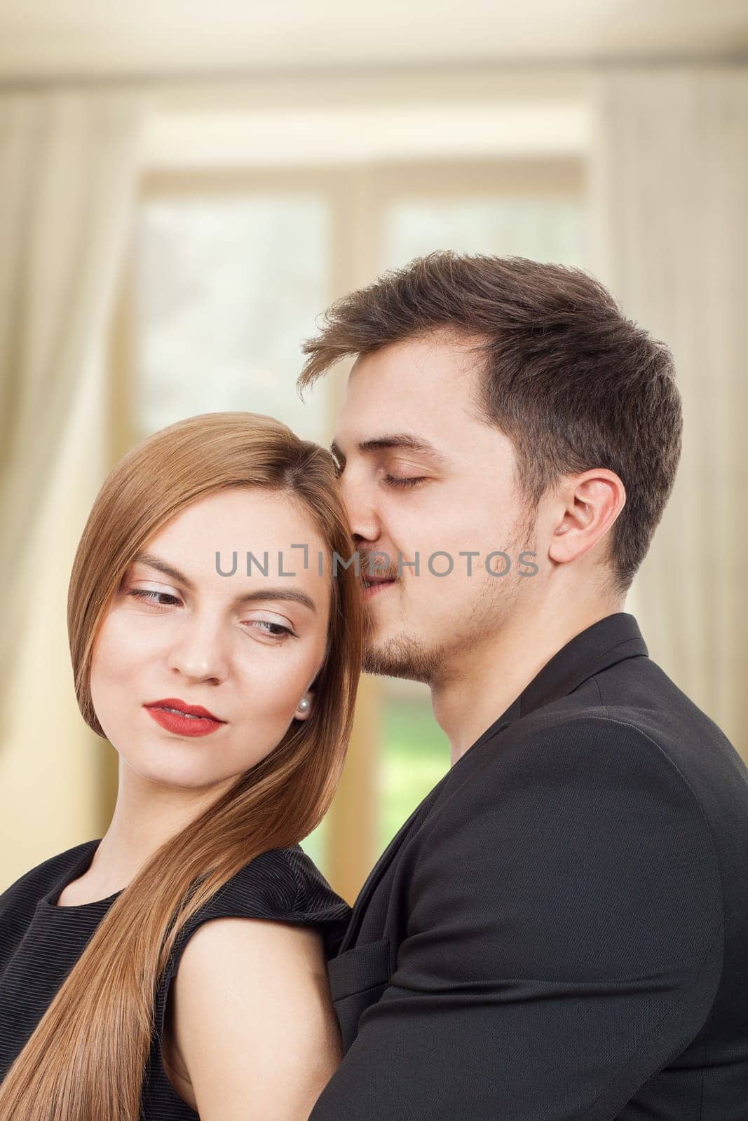 Pair of young lovers enjoying a moment of joy