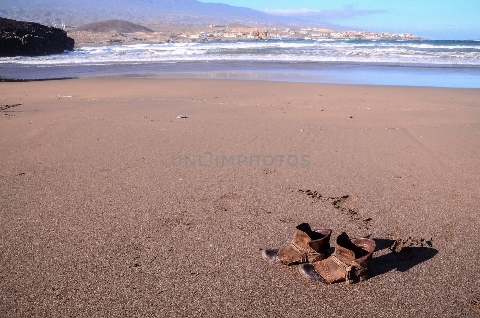 Dry Lava Coast Beach in the Atlantic Ocean
