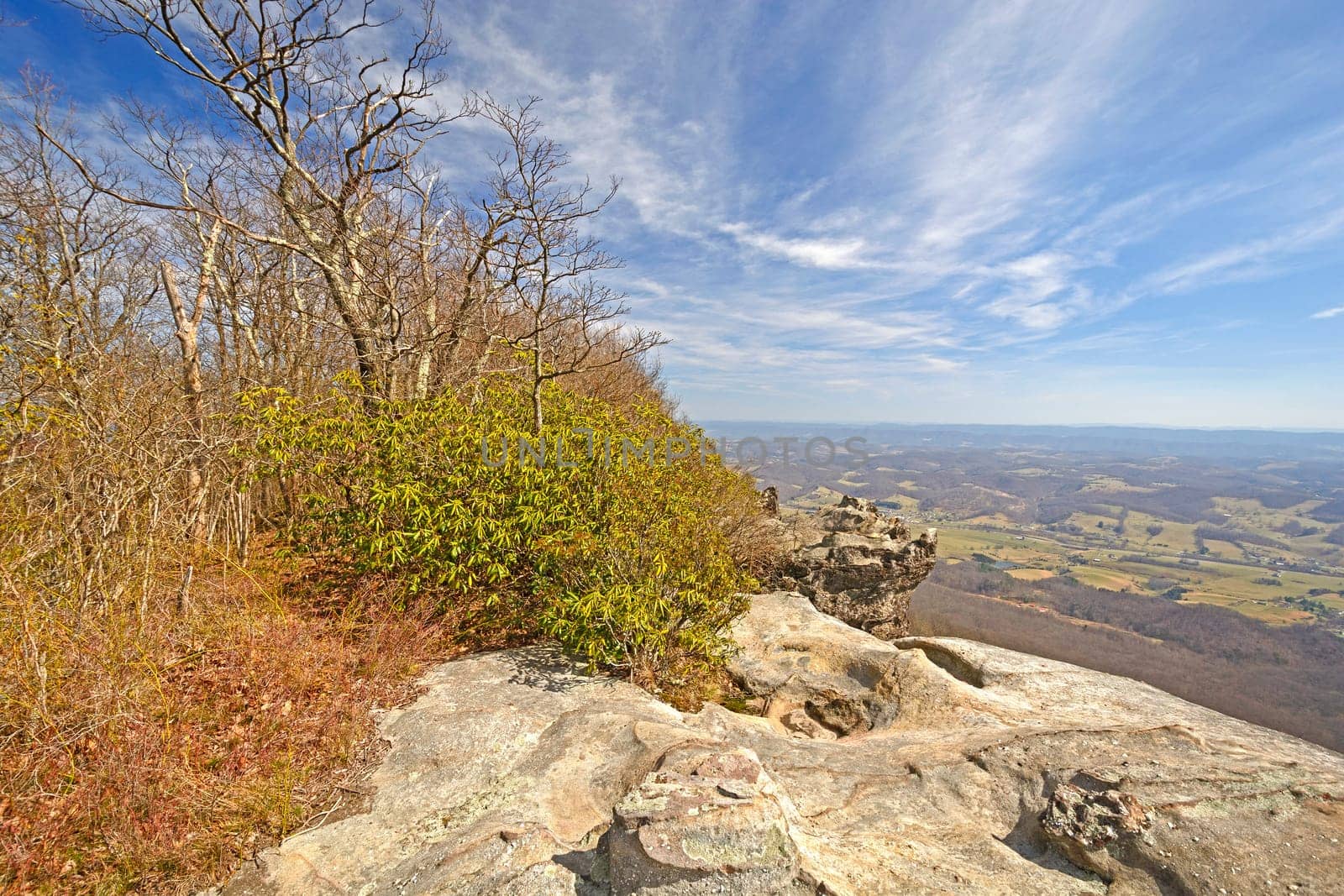 View from the White Cliffs in Cumberland Gap National Park in Virginia