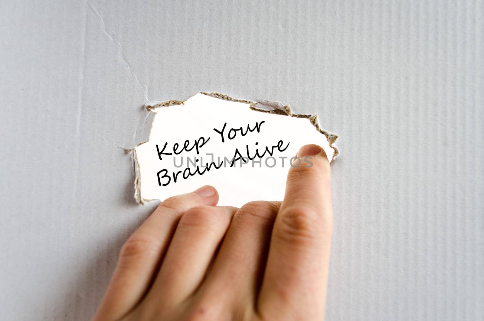 Keep your brain alive text concept isolated over white background