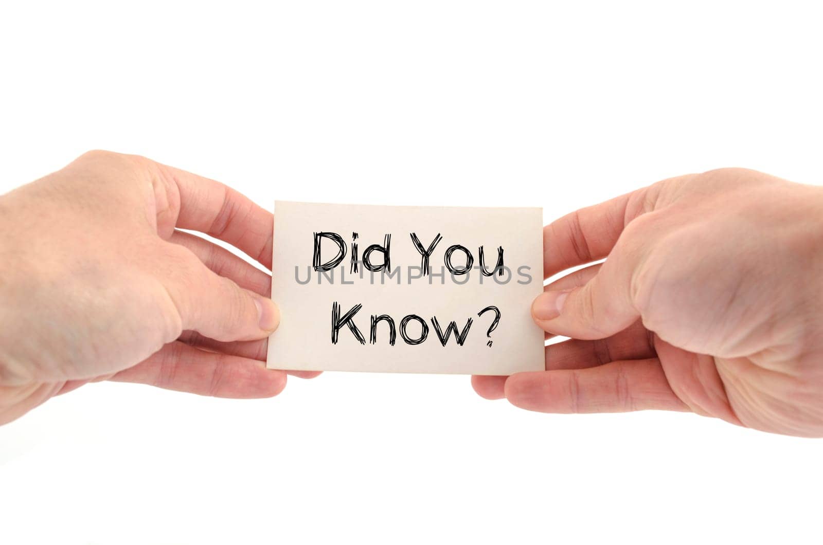 Did you know text concept isolated over white background