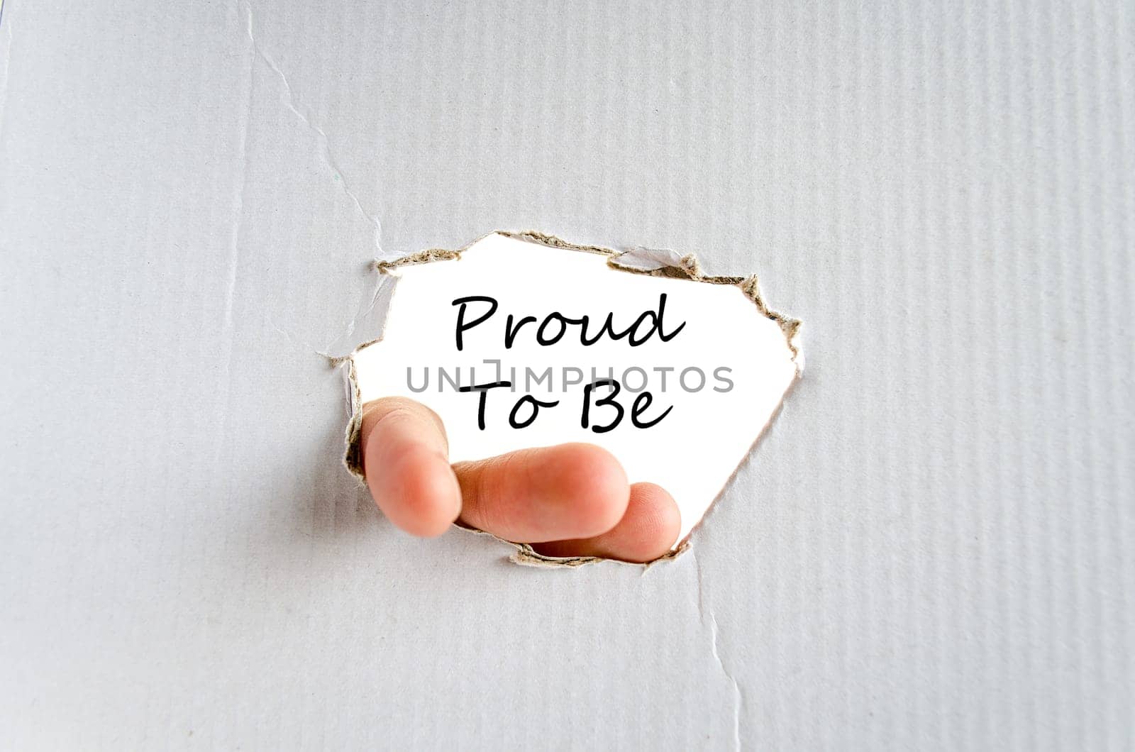 Proud to be text concept isolated over white background