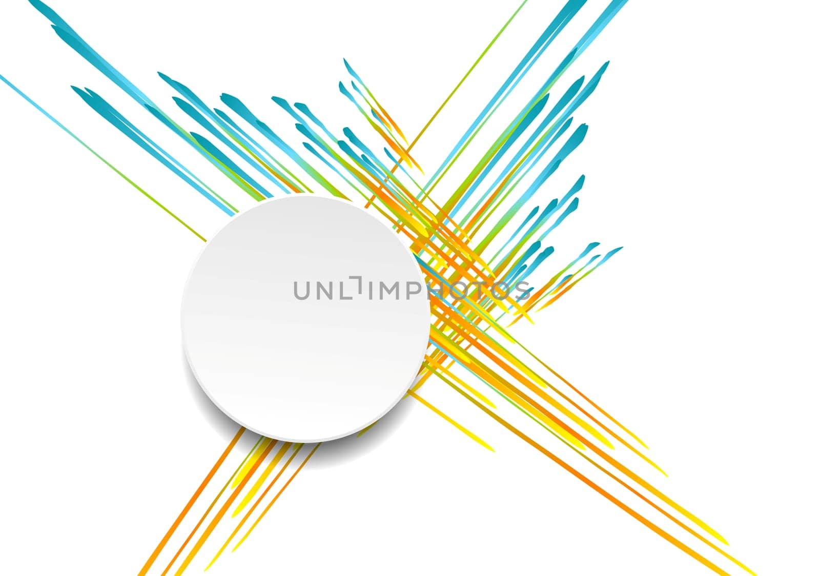Colorful art background with circle and stripes