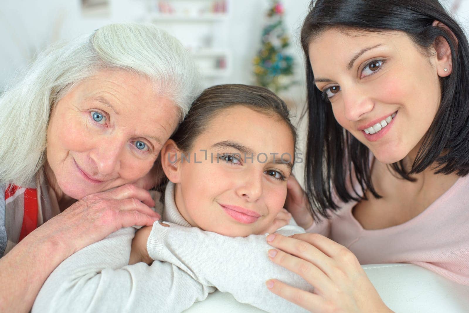 Three generations of women