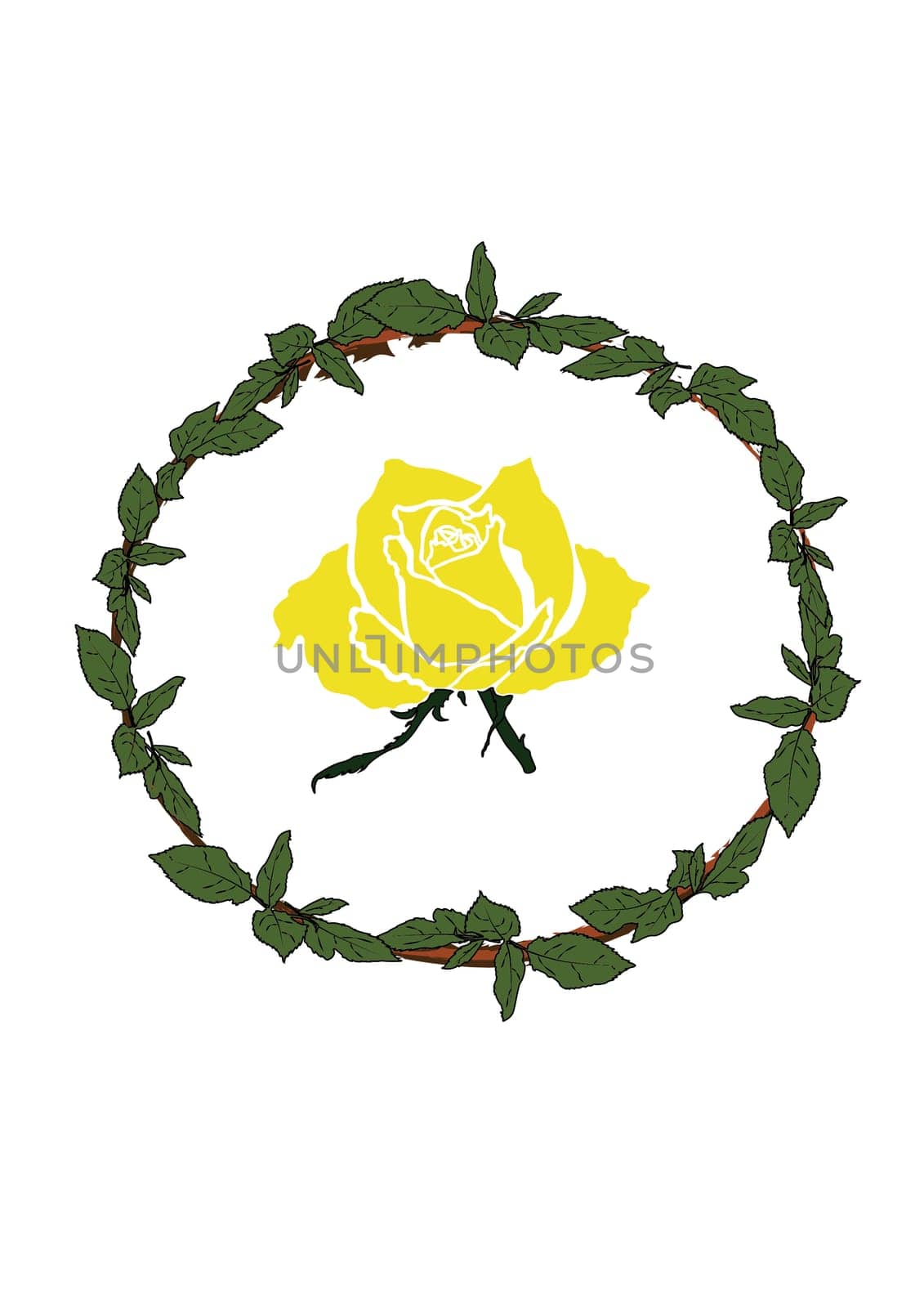 The Stock Vector Illustration rose icon isolated with white