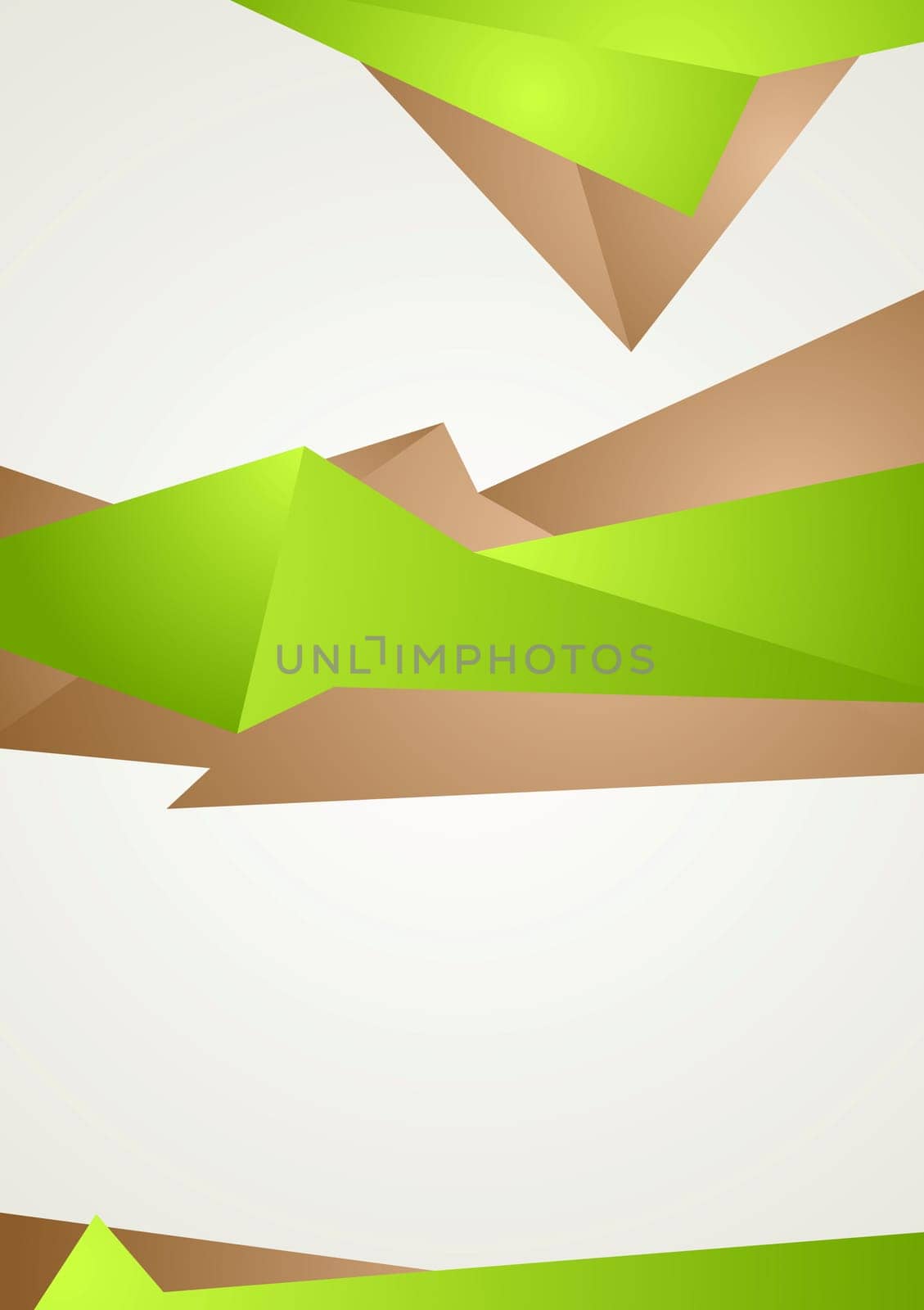 Abstract green brown shapes modern flyer design