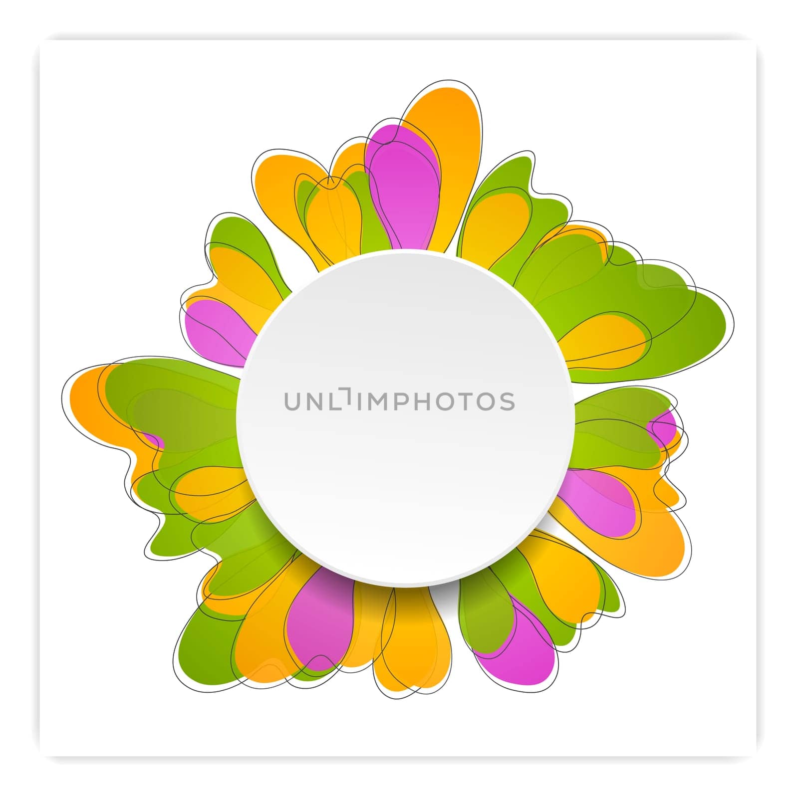 Abstract bright flower summer design