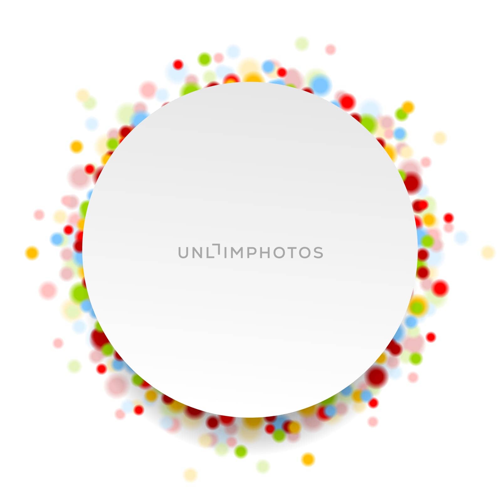 Circle design with shiny light confetti