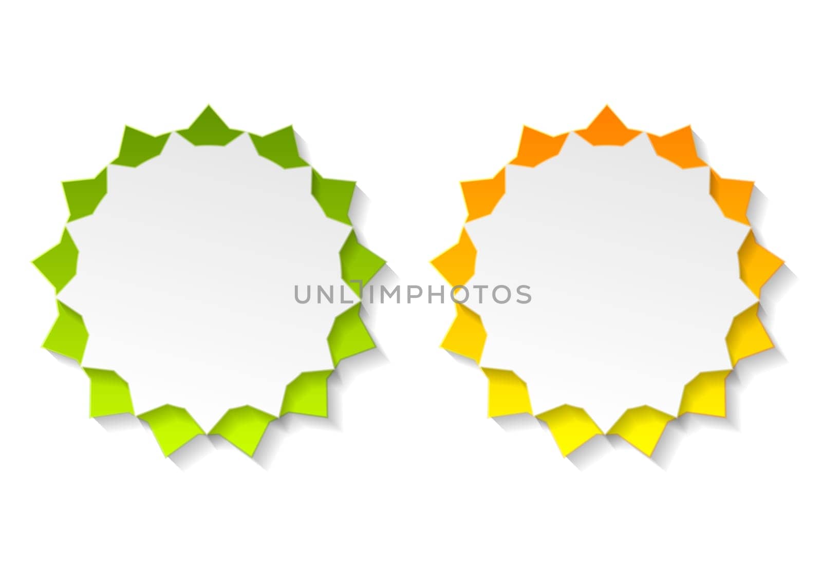 Abstract star shape bright stickers