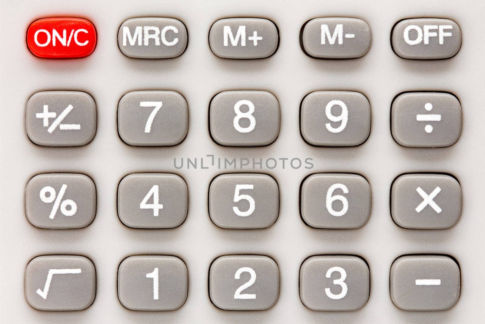 Close-up image of the keypad of a calculator.