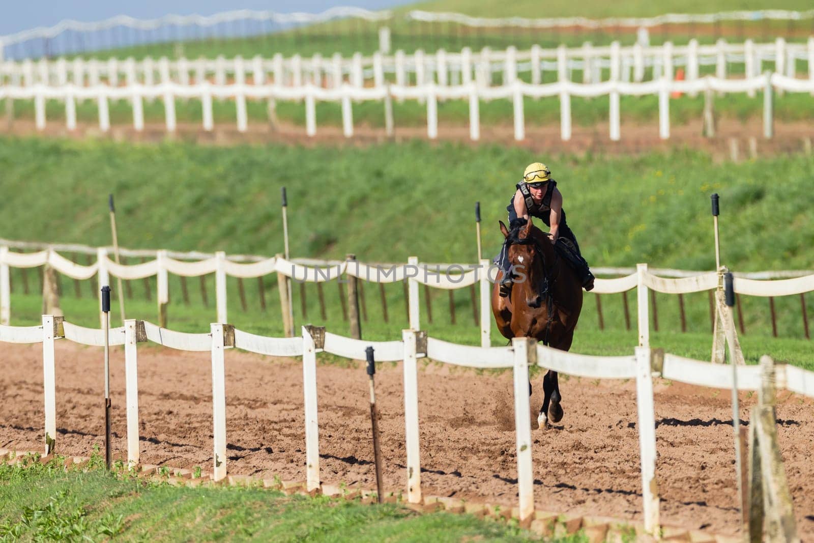 Horse Racing jockey morning training at Summerveld outside Durban South-Africa