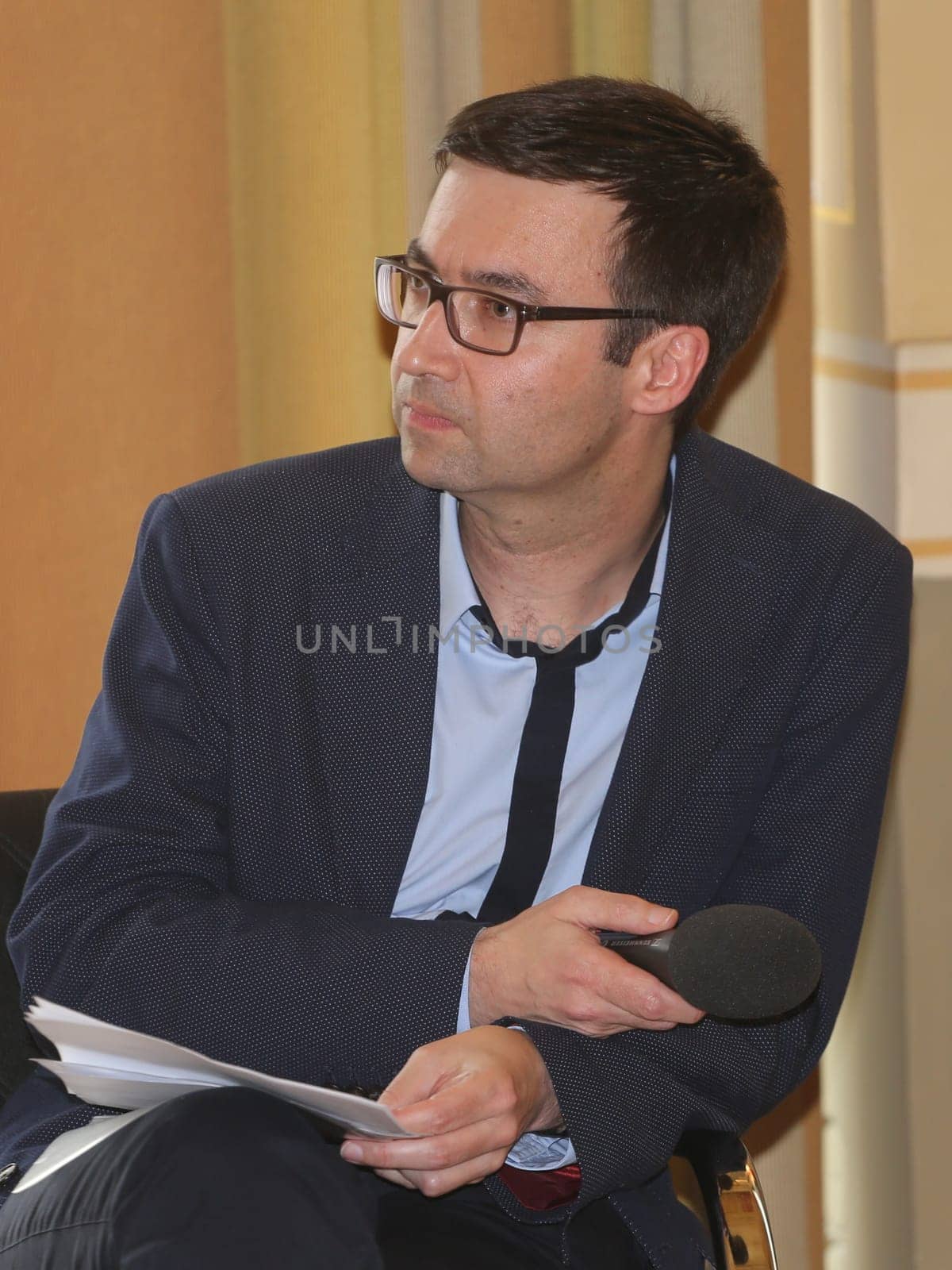 Dr. Alexander Kissler (German journalist,presenter,publicist and author) in the event series Saxony-Anhalt Premium with astronaut Thomas Reiter on June 9,2016 in Magdeburg