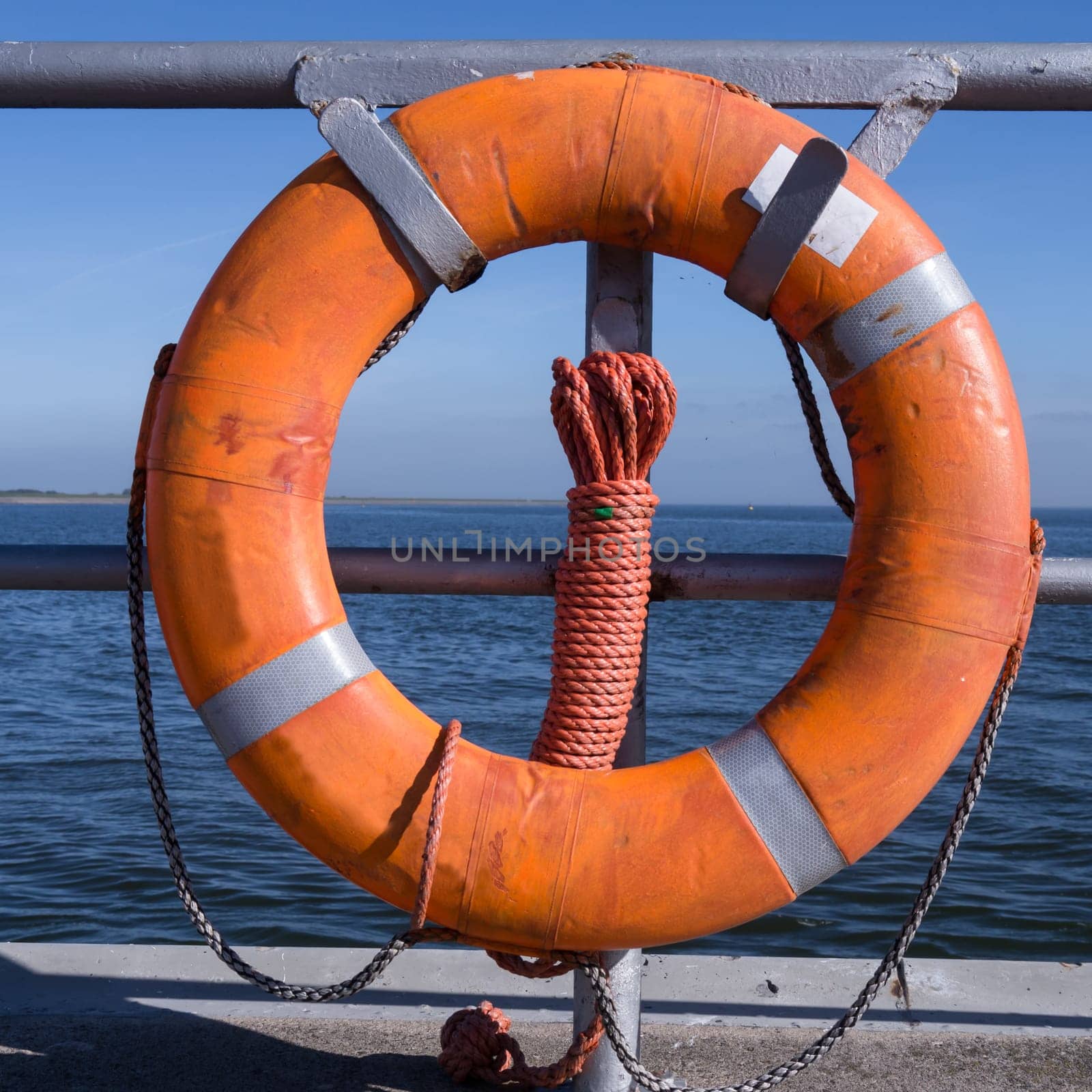 lifebelt at harbor (north sea)