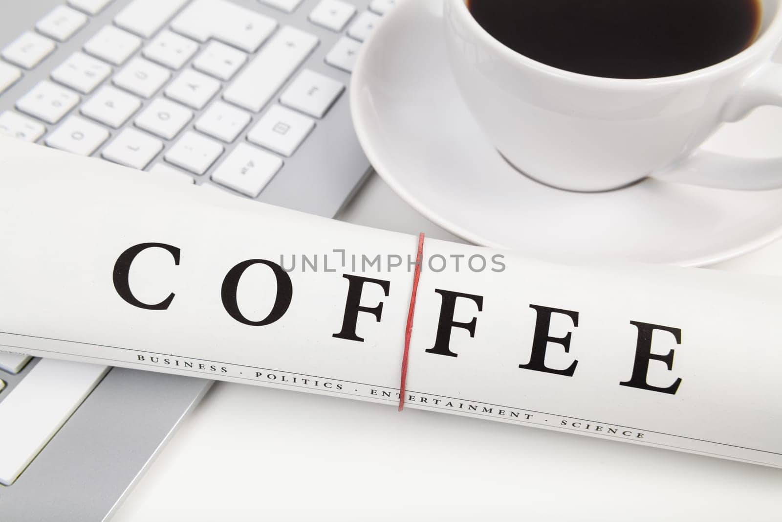 coffee on desk in office