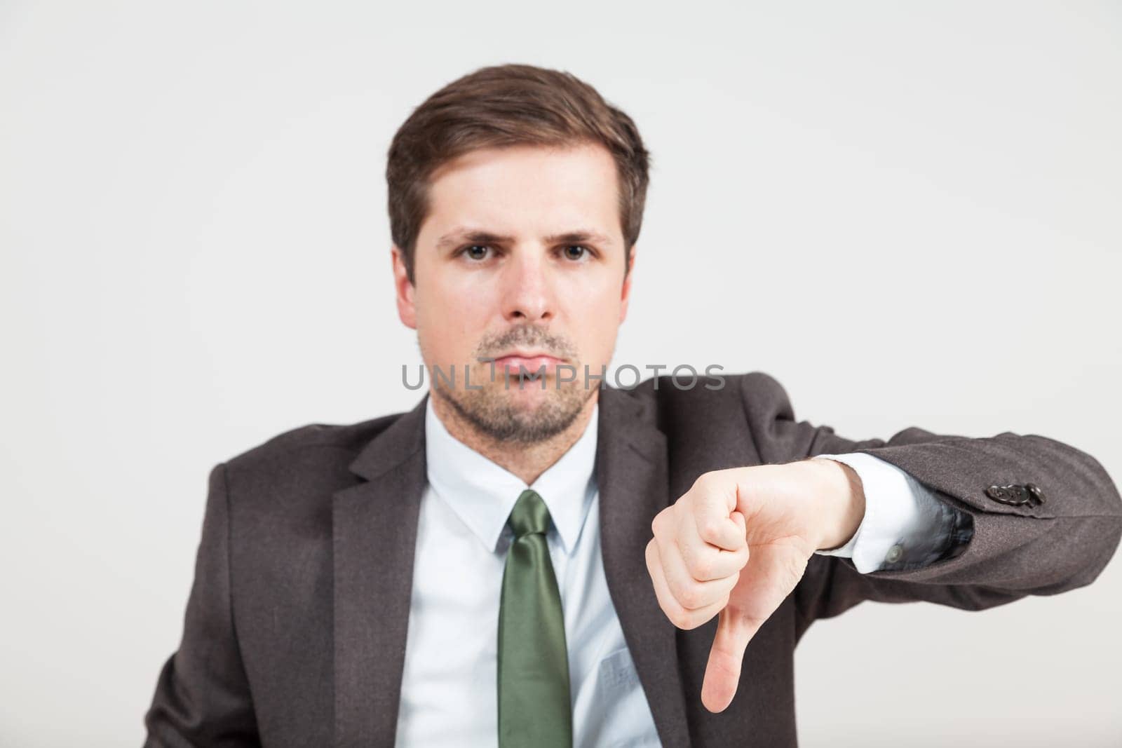 hands with thump down of a businessman