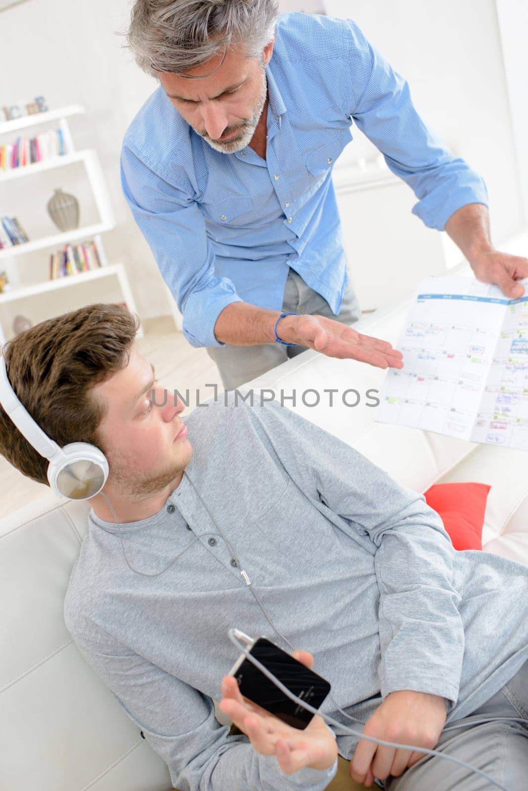 father and son heated discussion