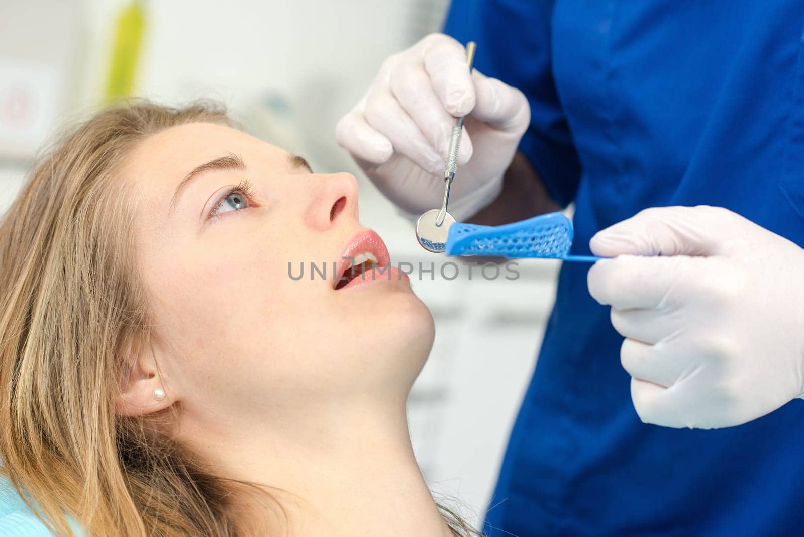 Woman at a dental appointment
