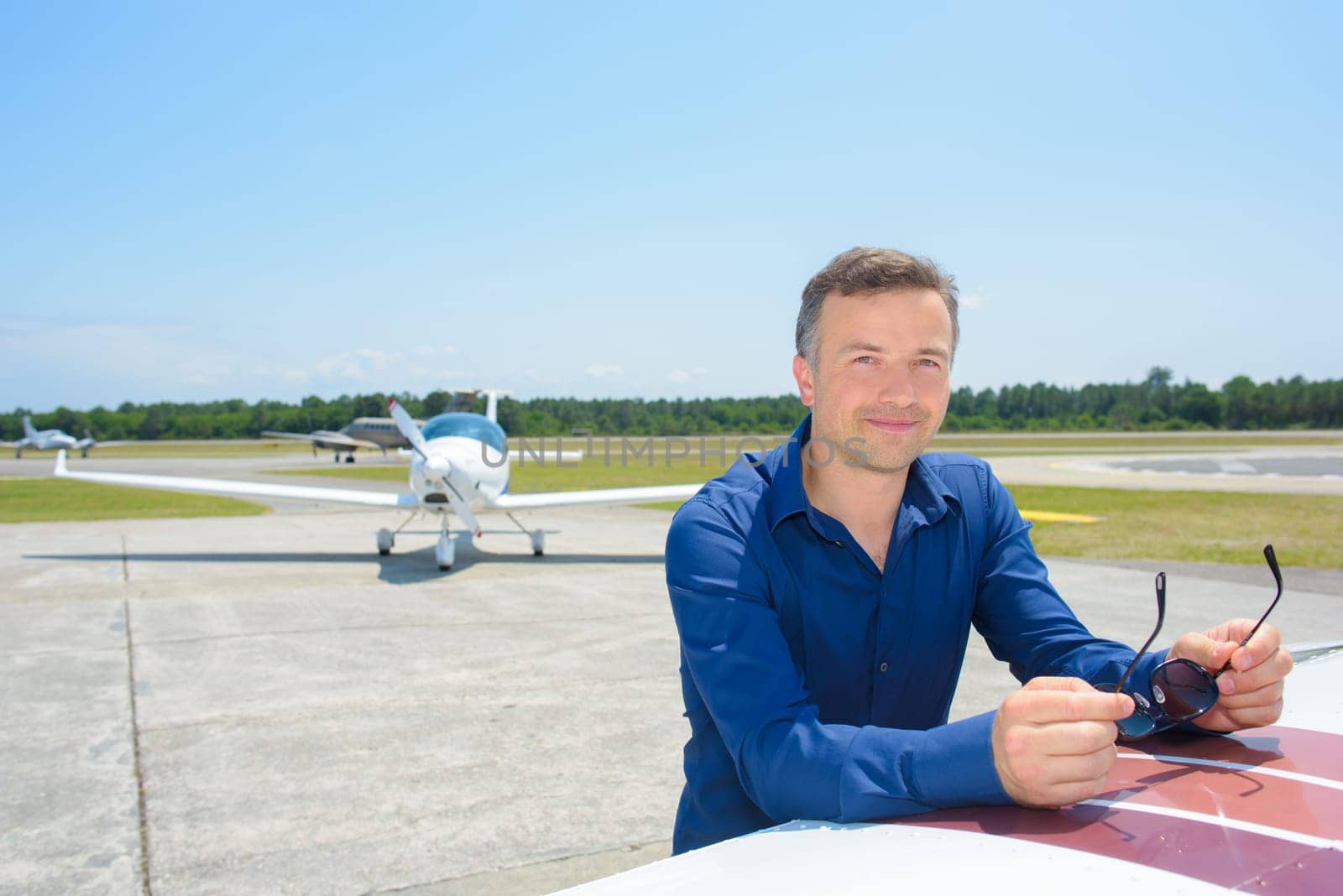 man and airplanes