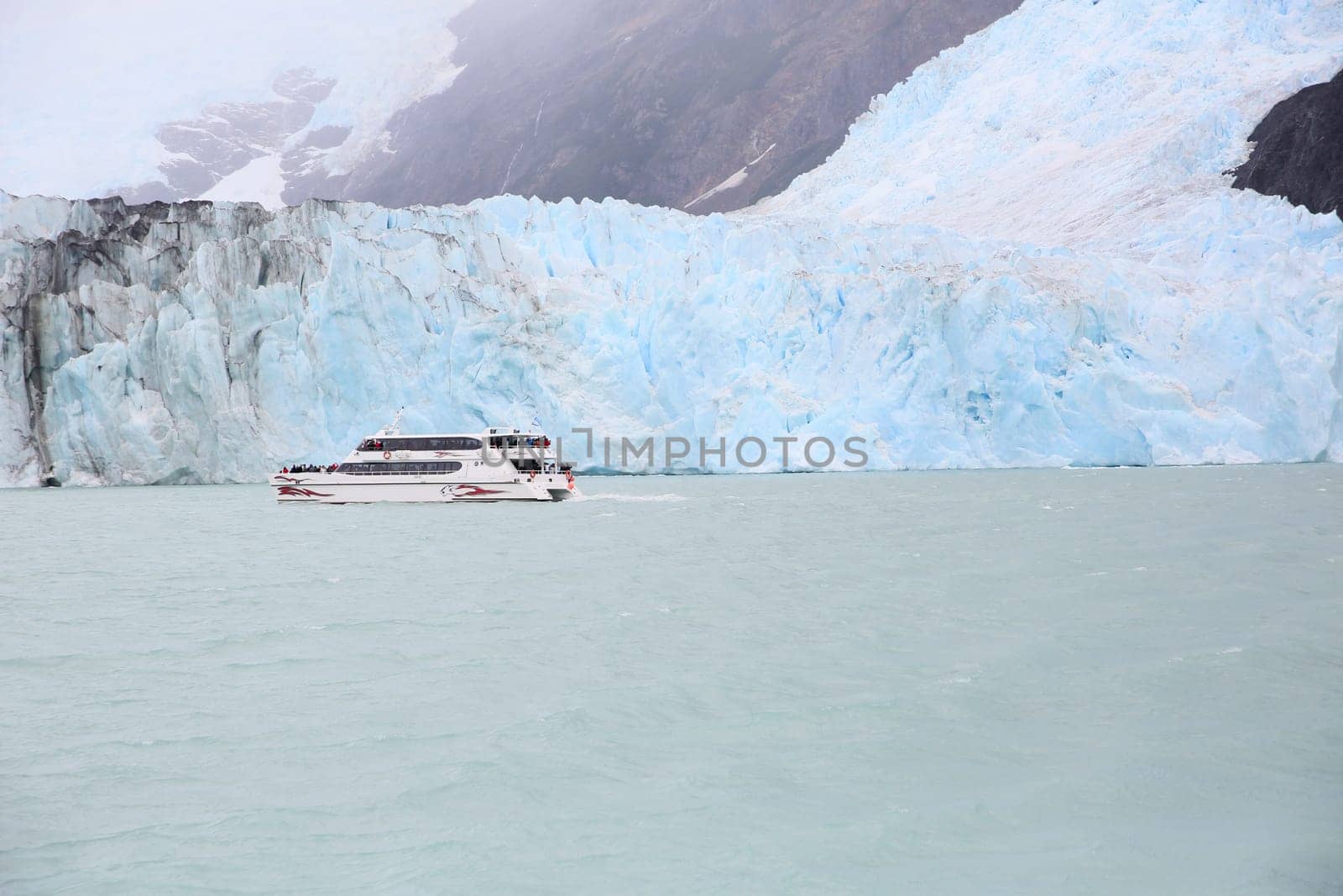View of Spegazzini glacier from boat, Lago Argentino