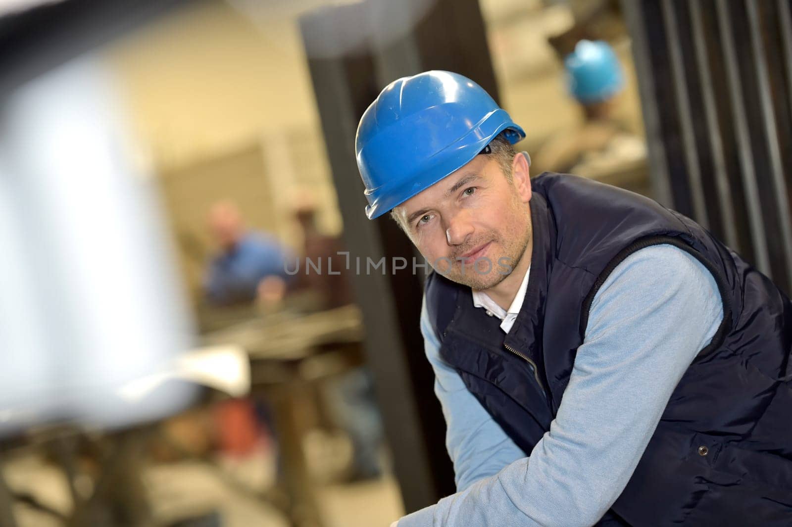 Portrait of supervisor in industrial factory
