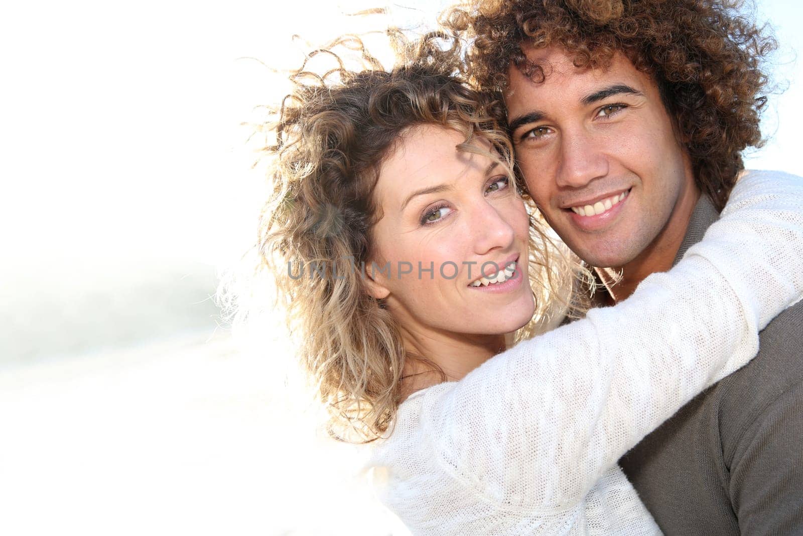 Portrait of romantic 30-year-old couple