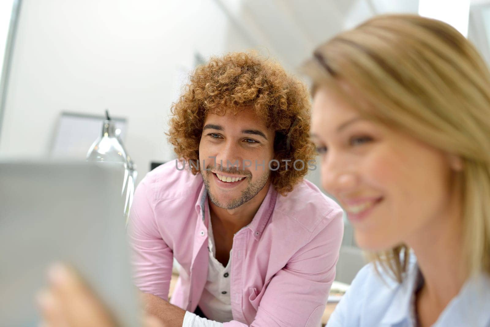 Marketing people working on project