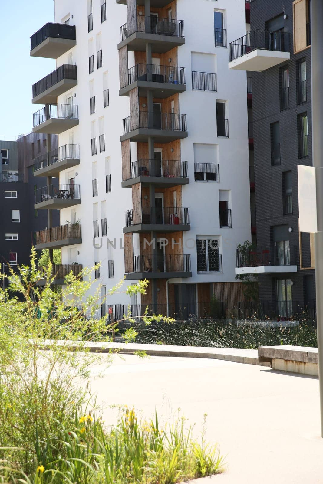 Details of architecture in green neighborhood