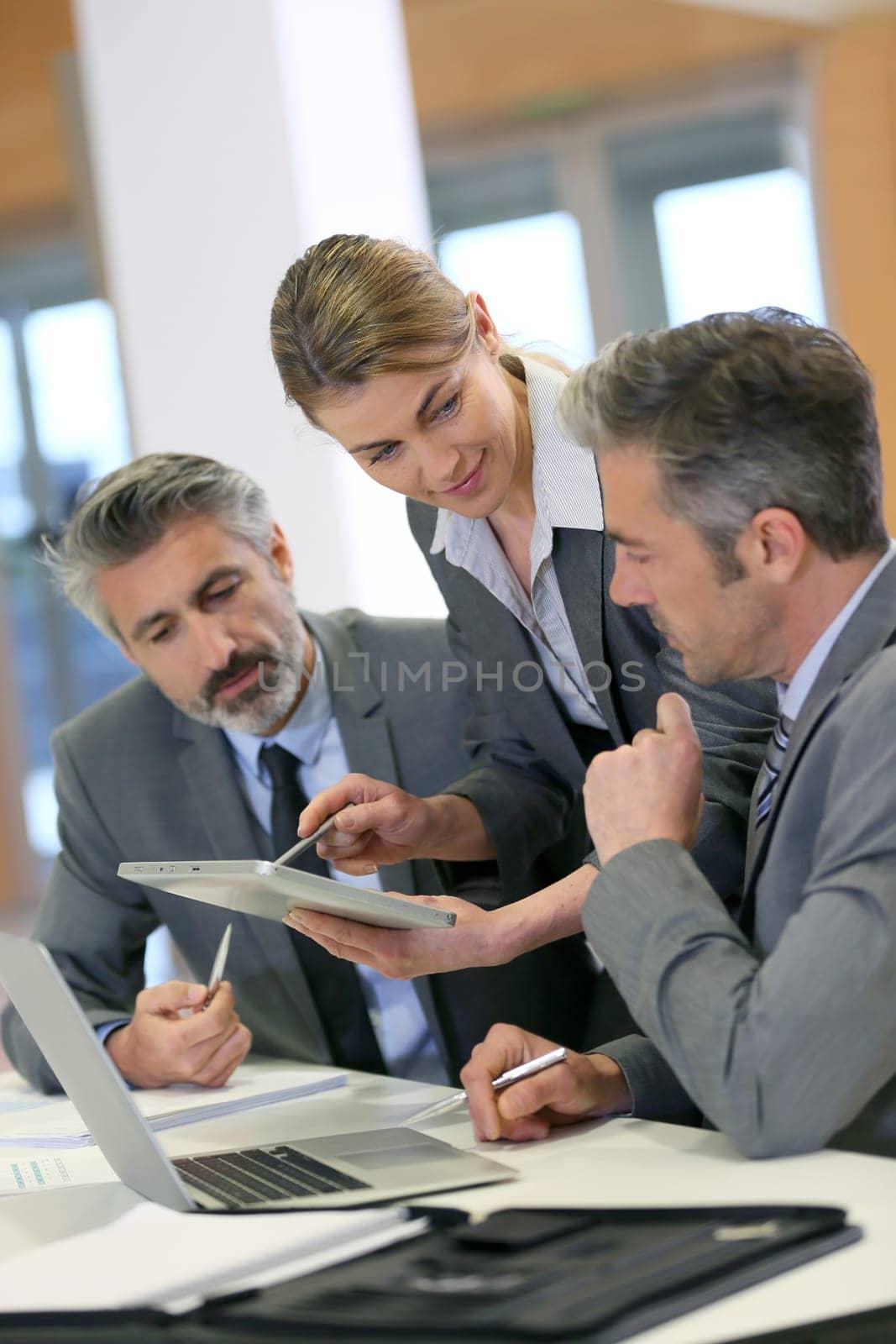 Business partners working together in office