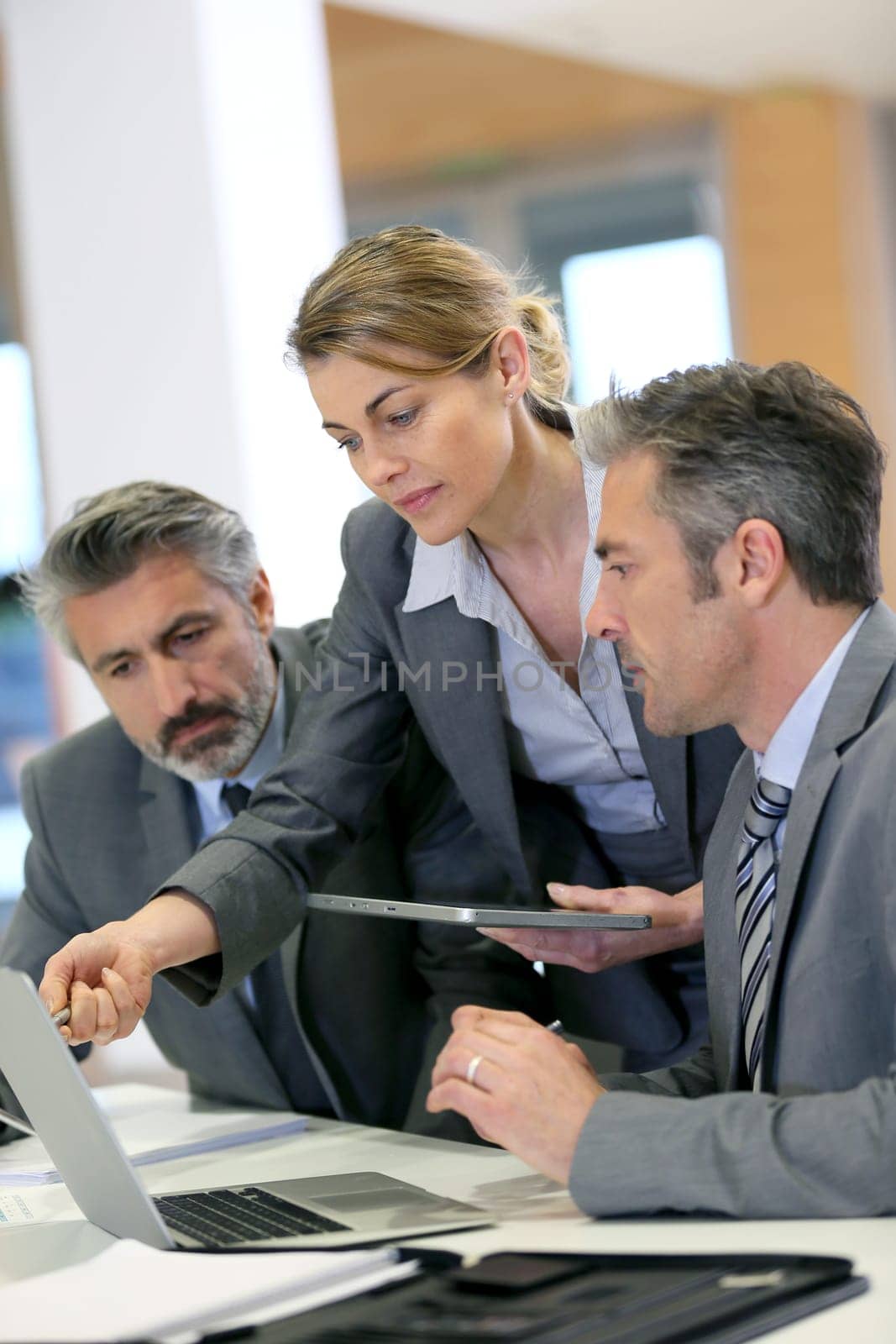 Business partners working together in office