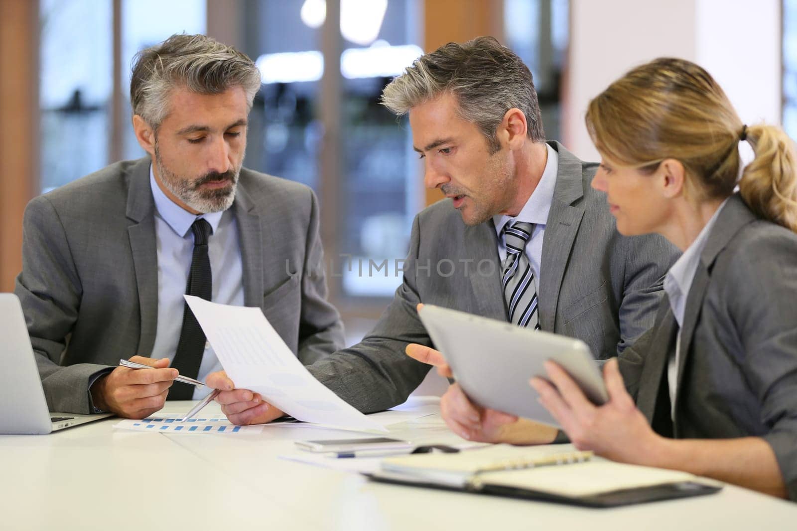 Business people in a financial meeting