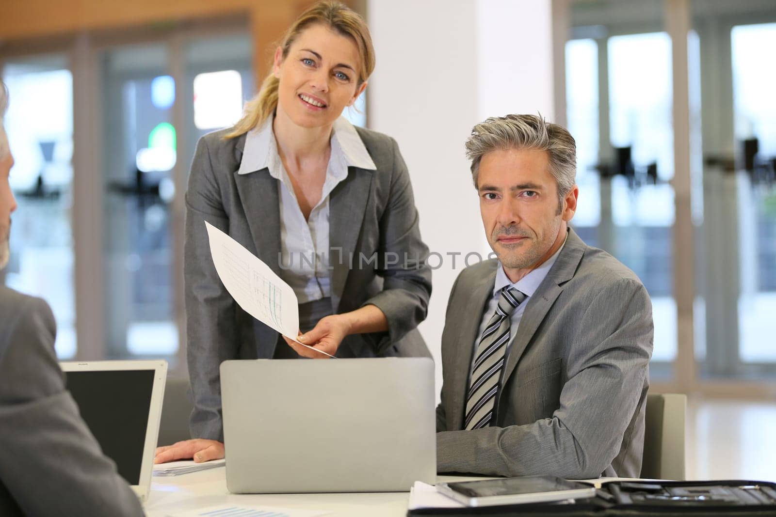 Businesspeople in a work meeting
