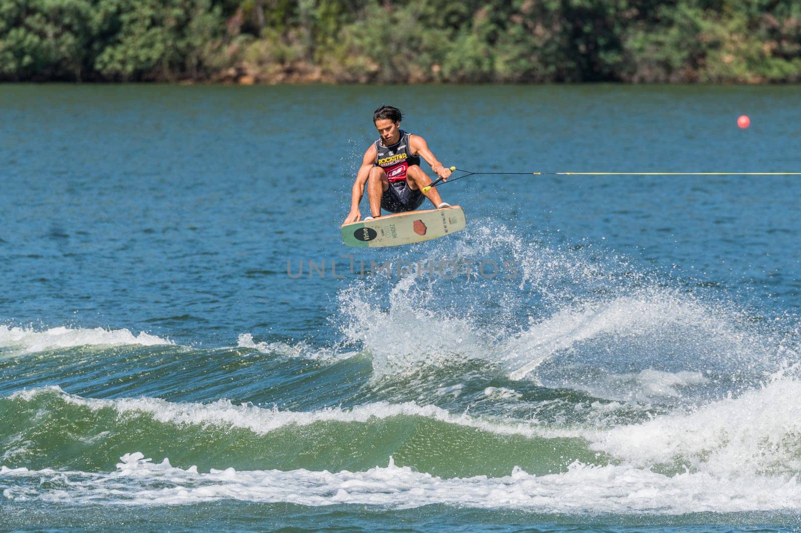 FERREIRA DO ZEZERE, PORTUGAL - JUNE 12, 2016: Coco Mendez (USA) during the 2016 Nautique European Pro Am presented by Rockstar Energy.
