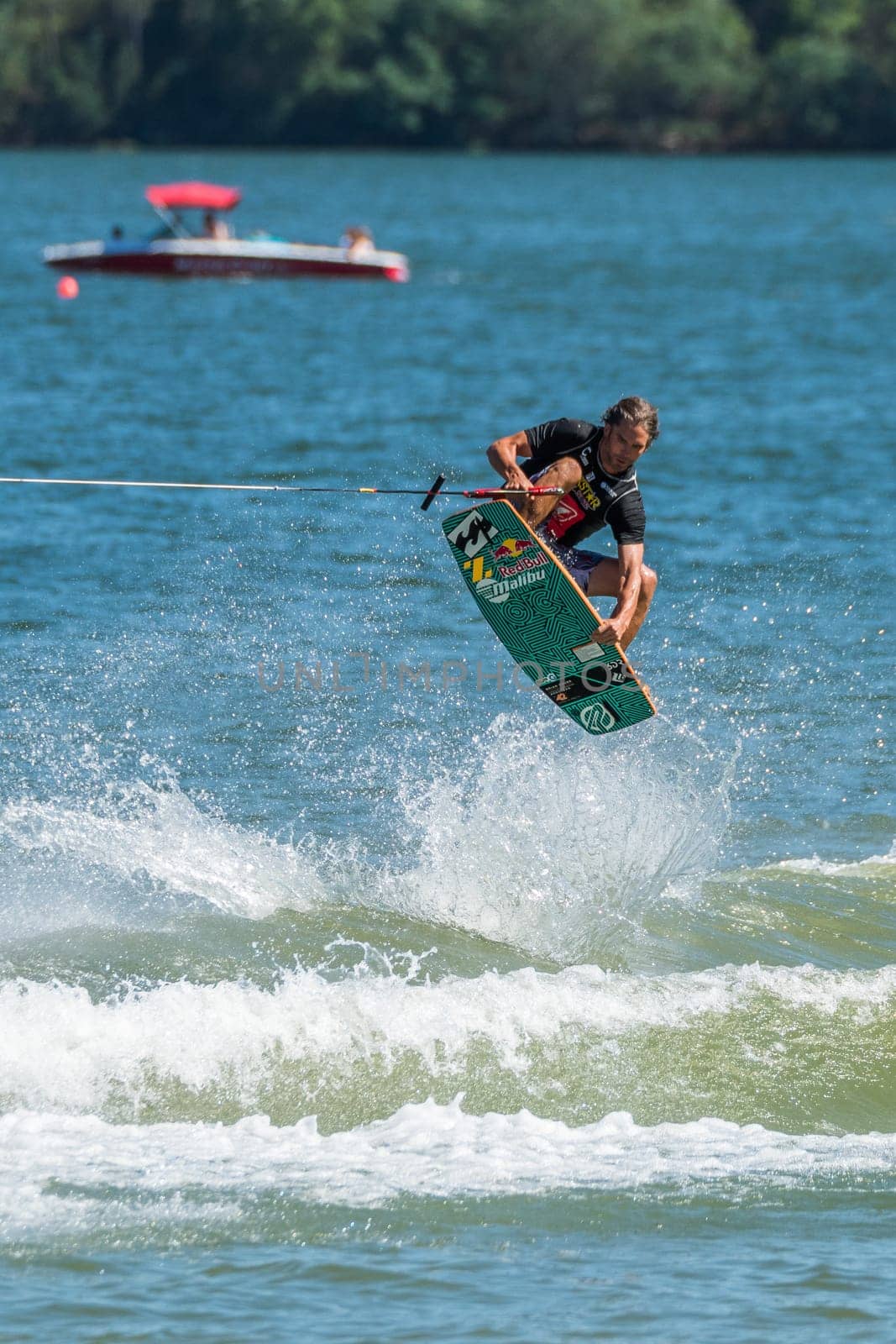 FERREIRA DO ZEZERE, PORTUGAL - JUNE 12, 2016: Brian Grubb (USA) during the 2016 Nautique European Pro Am presented by Rockstar Energy.