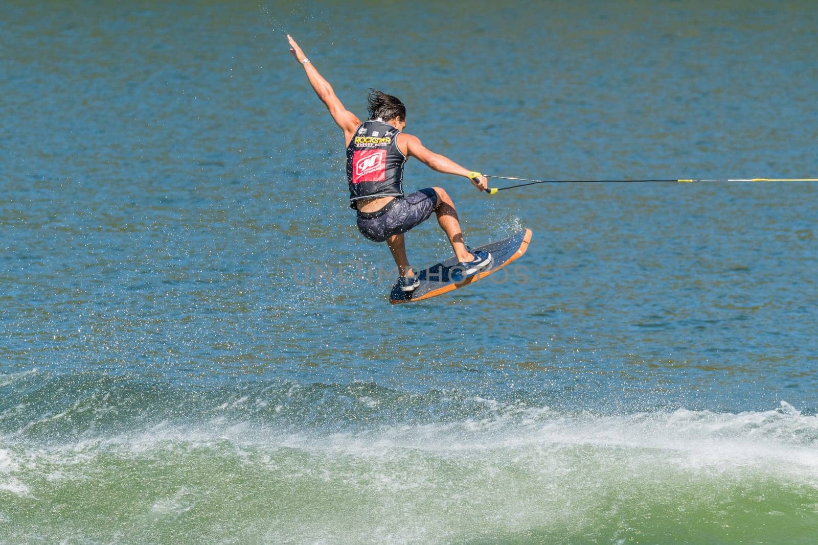 FERREIRA DO ZEZERE, PORTUGAL - JUNE 12, 2016: Coco Mendez (USA) during the 2016 Nautique European Pro Am presented by Rockstar Energy.