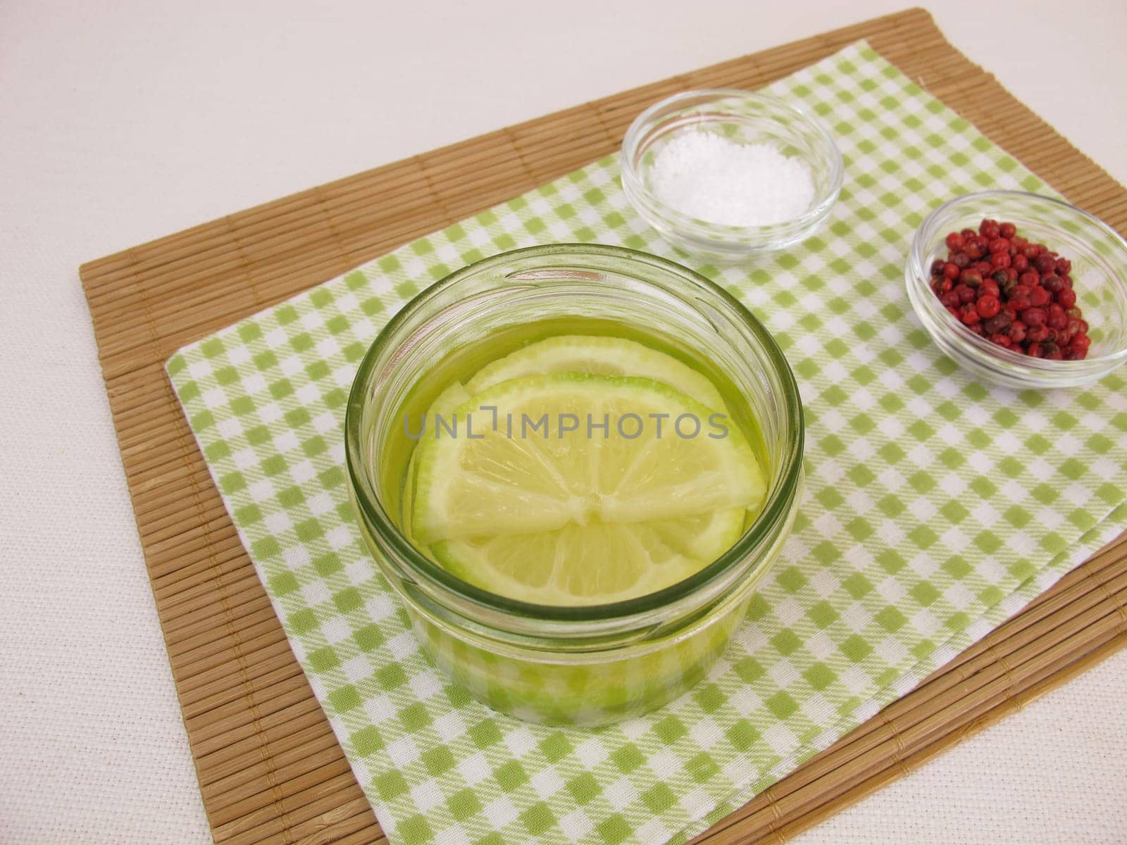 Pickled salt lemons in brine