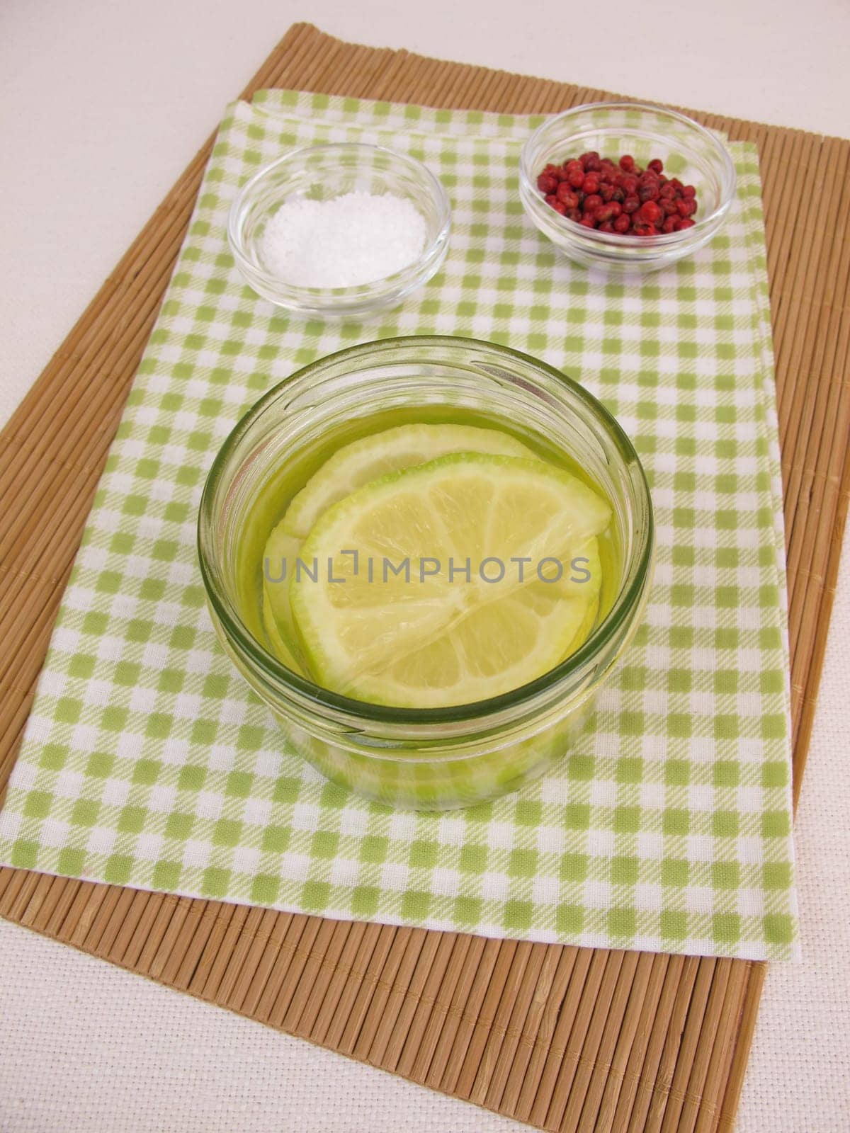 Pickled salt lemons in brine