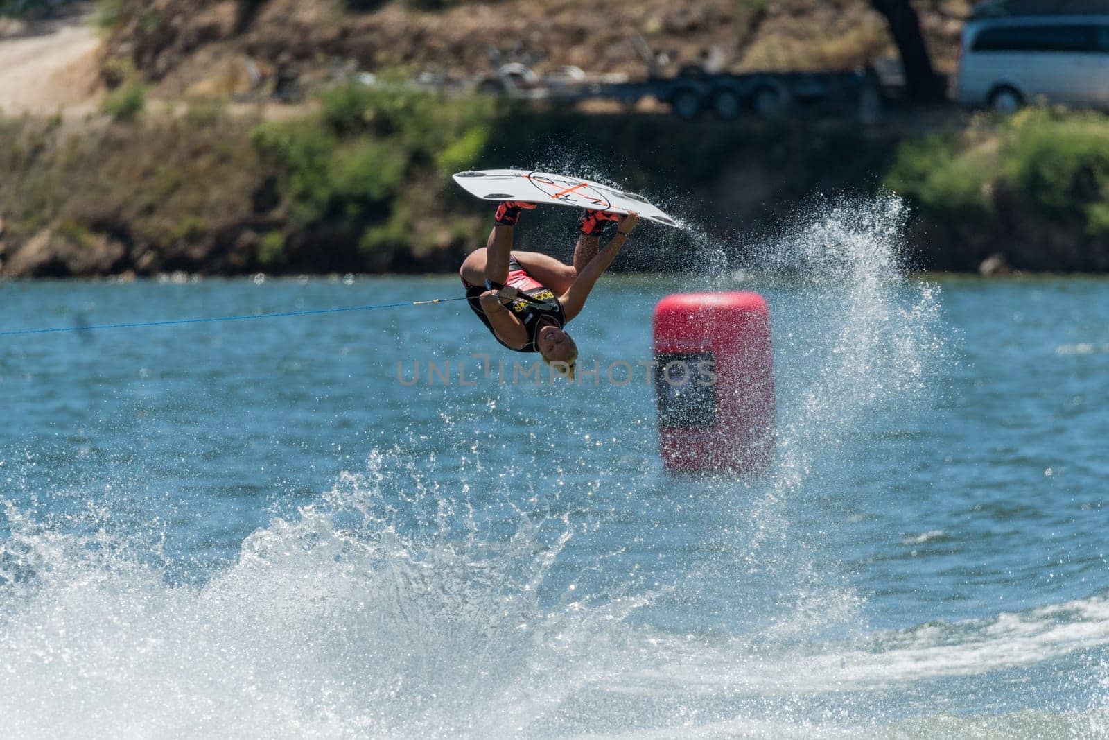 FERREIRA DO ZEZERE, PORTUGAL - JUNE 12, 2016: Chloe Mills (AUS) during the 2016 Nautique European Pro Am presented by Rockstar Energy.