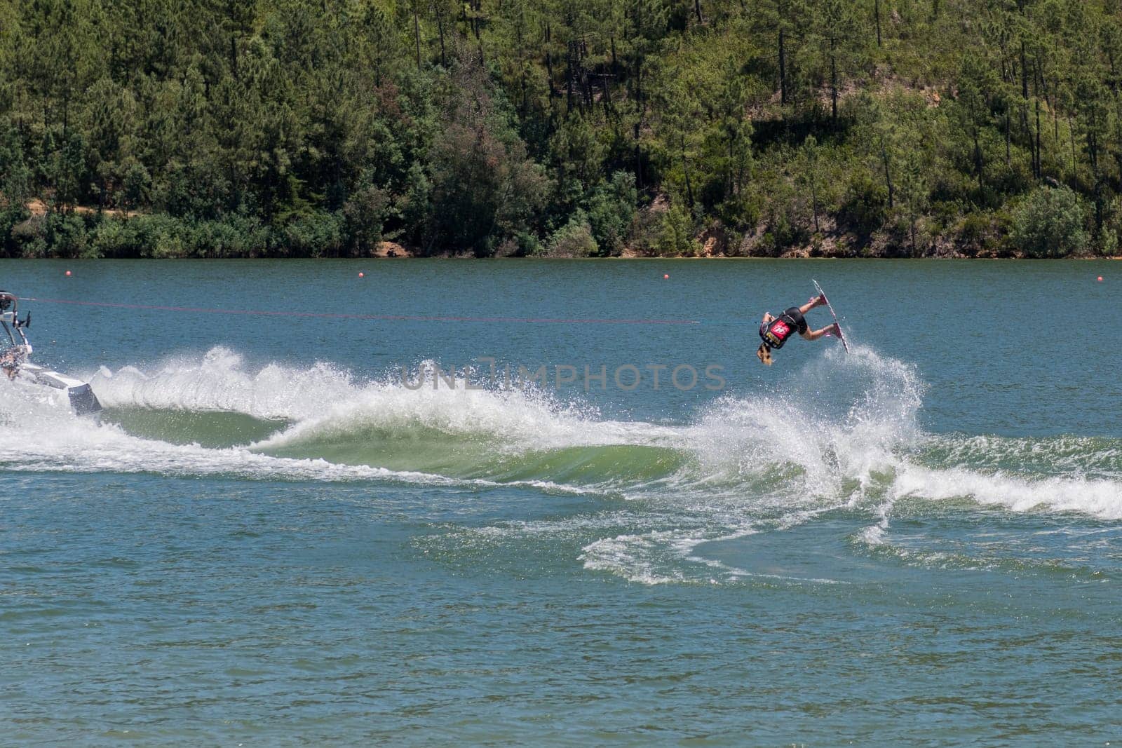 FERREIRA DO ZEZERE, PORTUGAL - JUNE 12, 2016: Giorgia Gregoria (ITA) during the 2016 Nautique European Pro Am presented by Rockstar Energy.