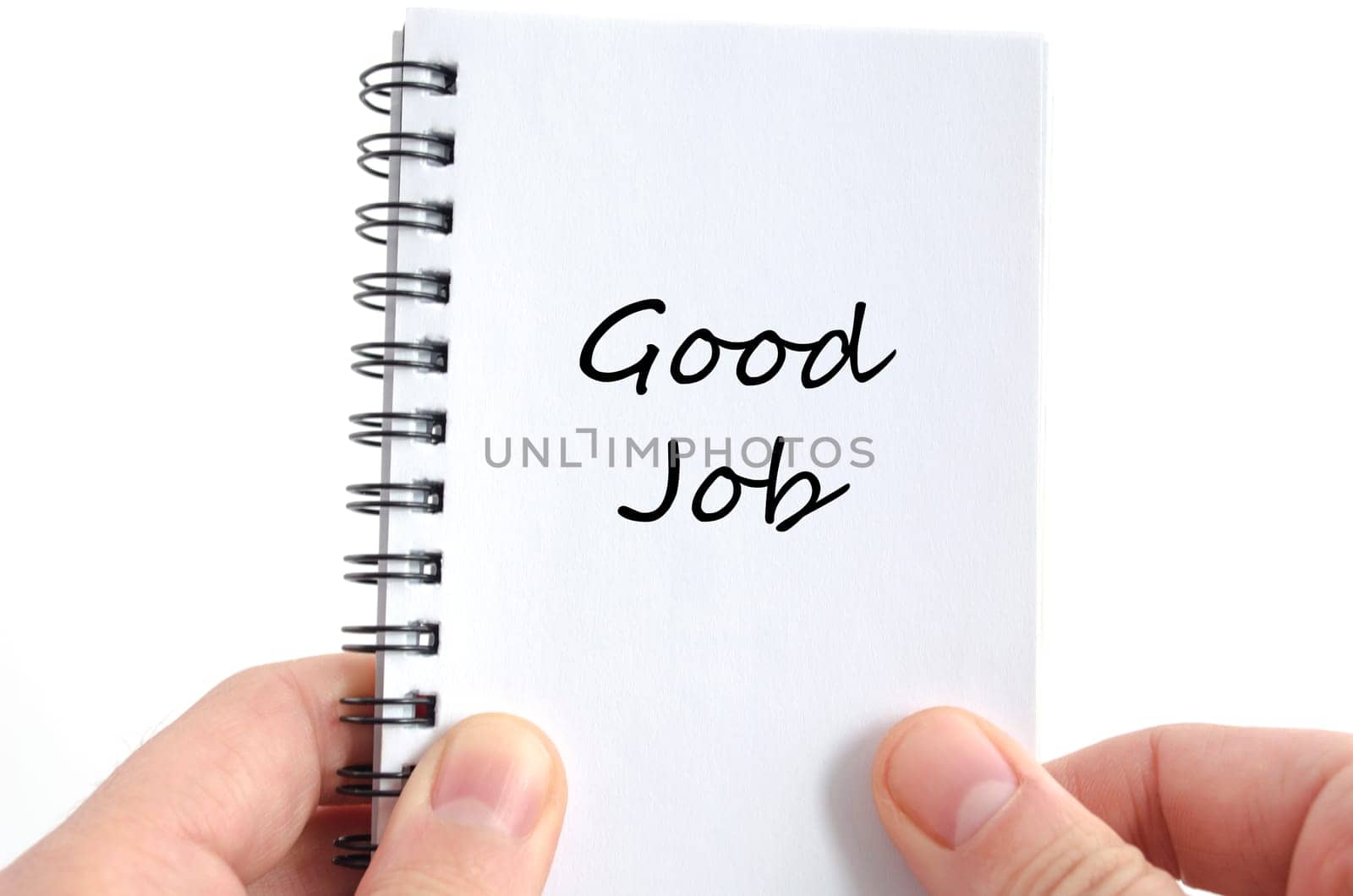 Good job text concept isolated over white background