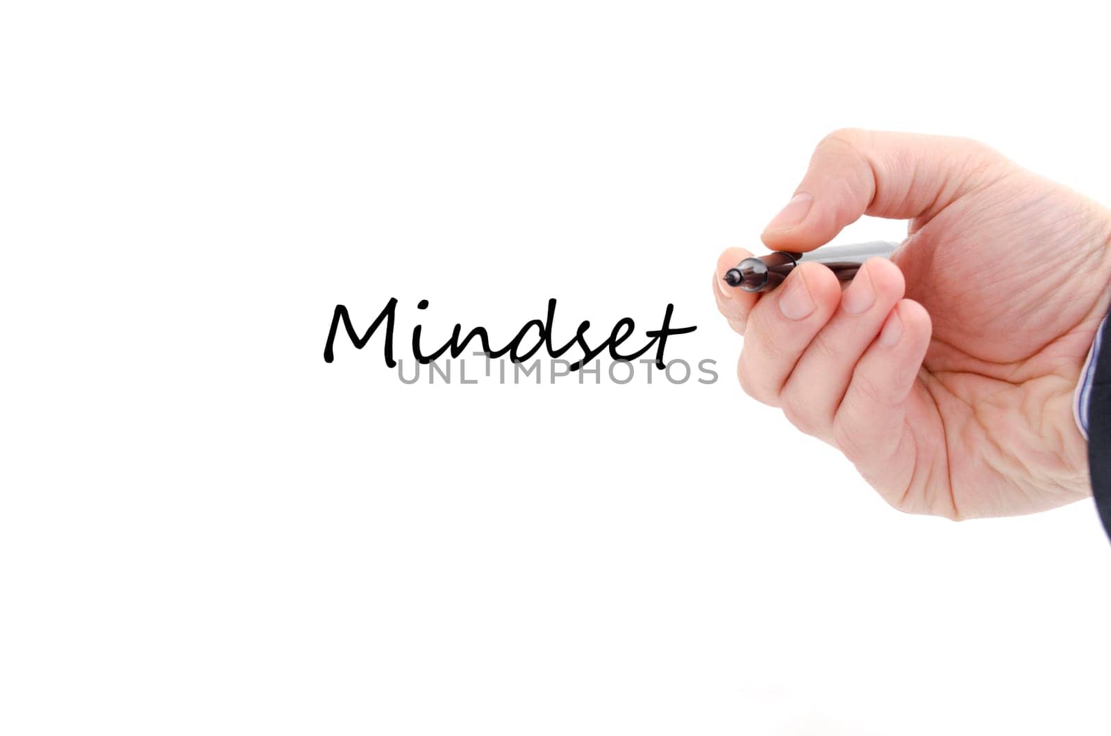 Mindset text concept isolated over white background