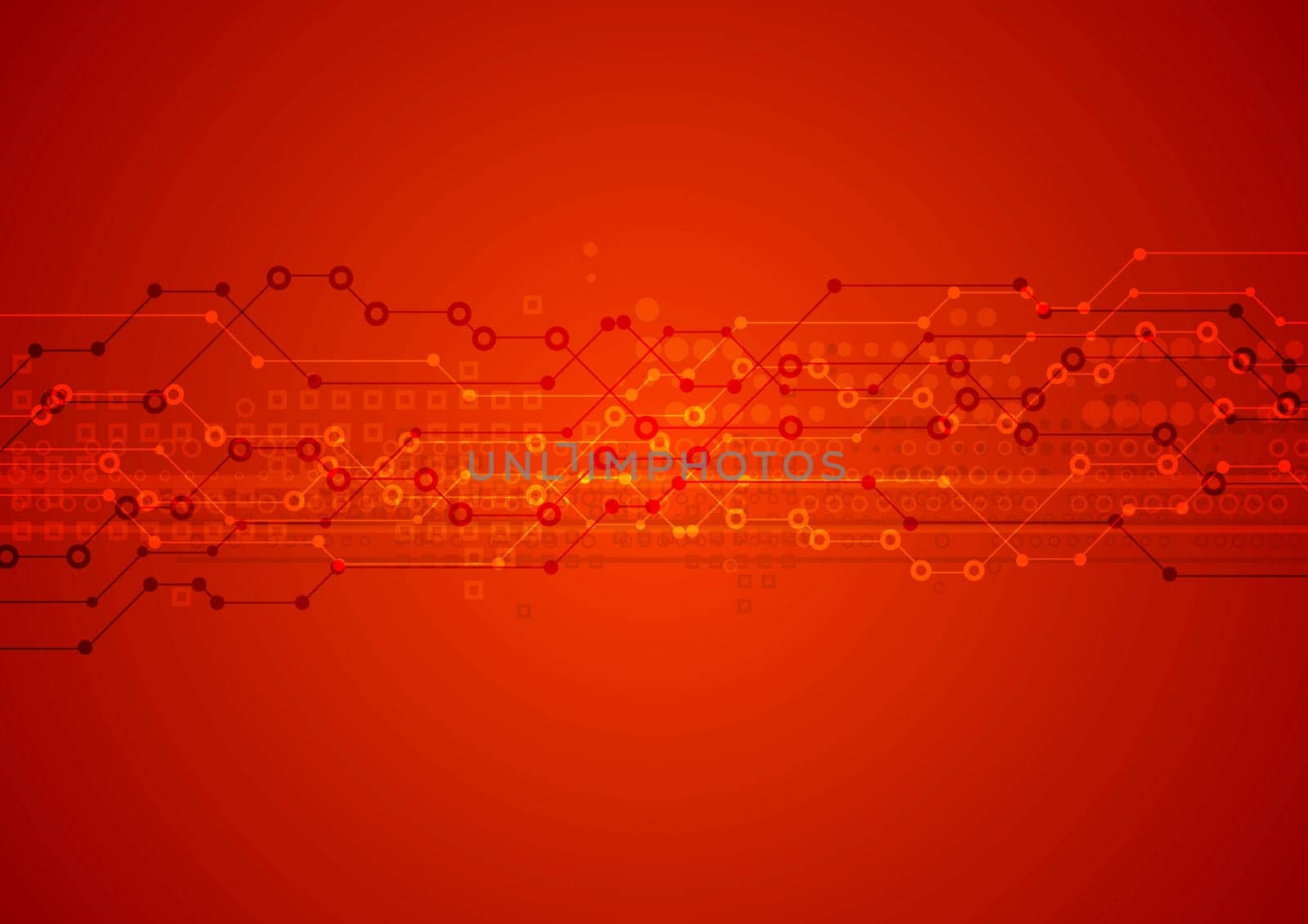 Red bright abstract technical background