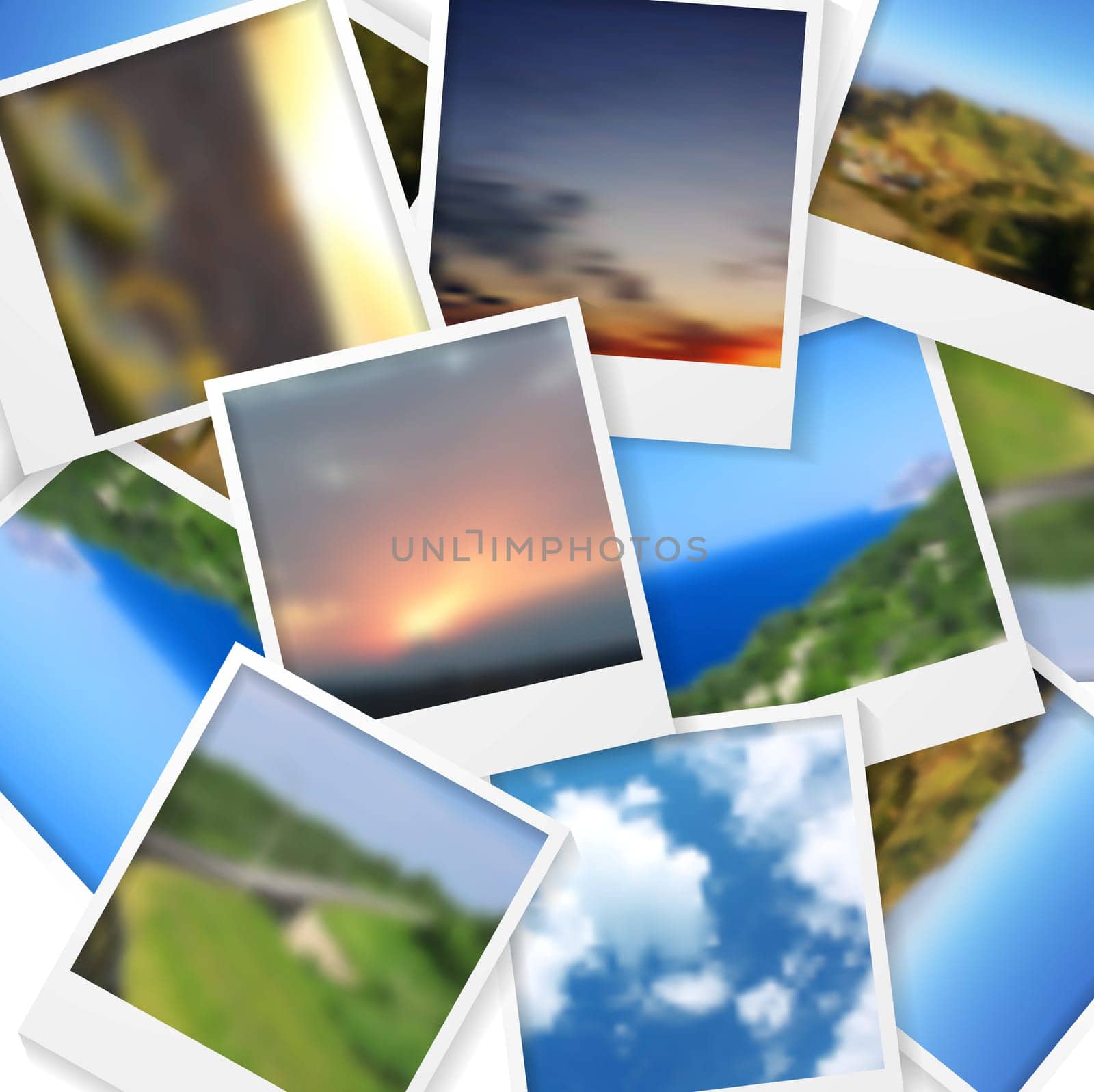 Polaroid photos abstract background