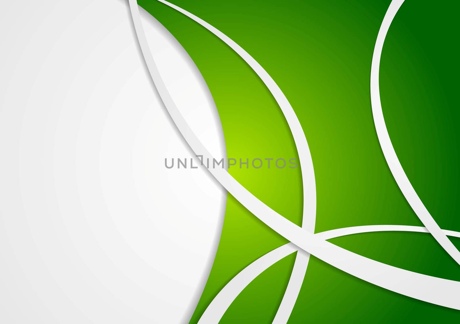 Abstract wavy corporate green background