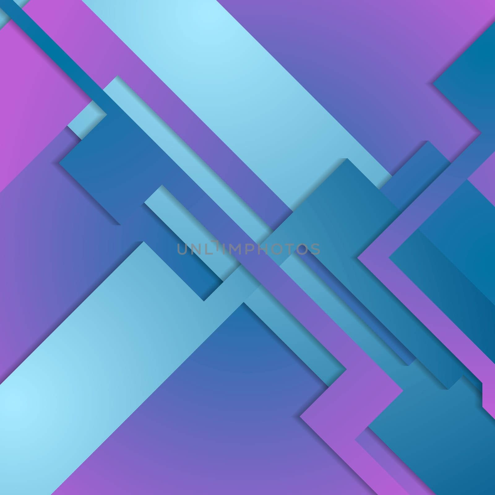 Blue purple geometric shapes. Abstract bright background