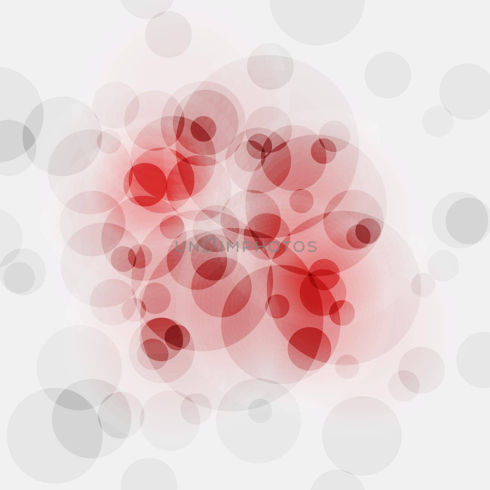 Red tech circles bright background