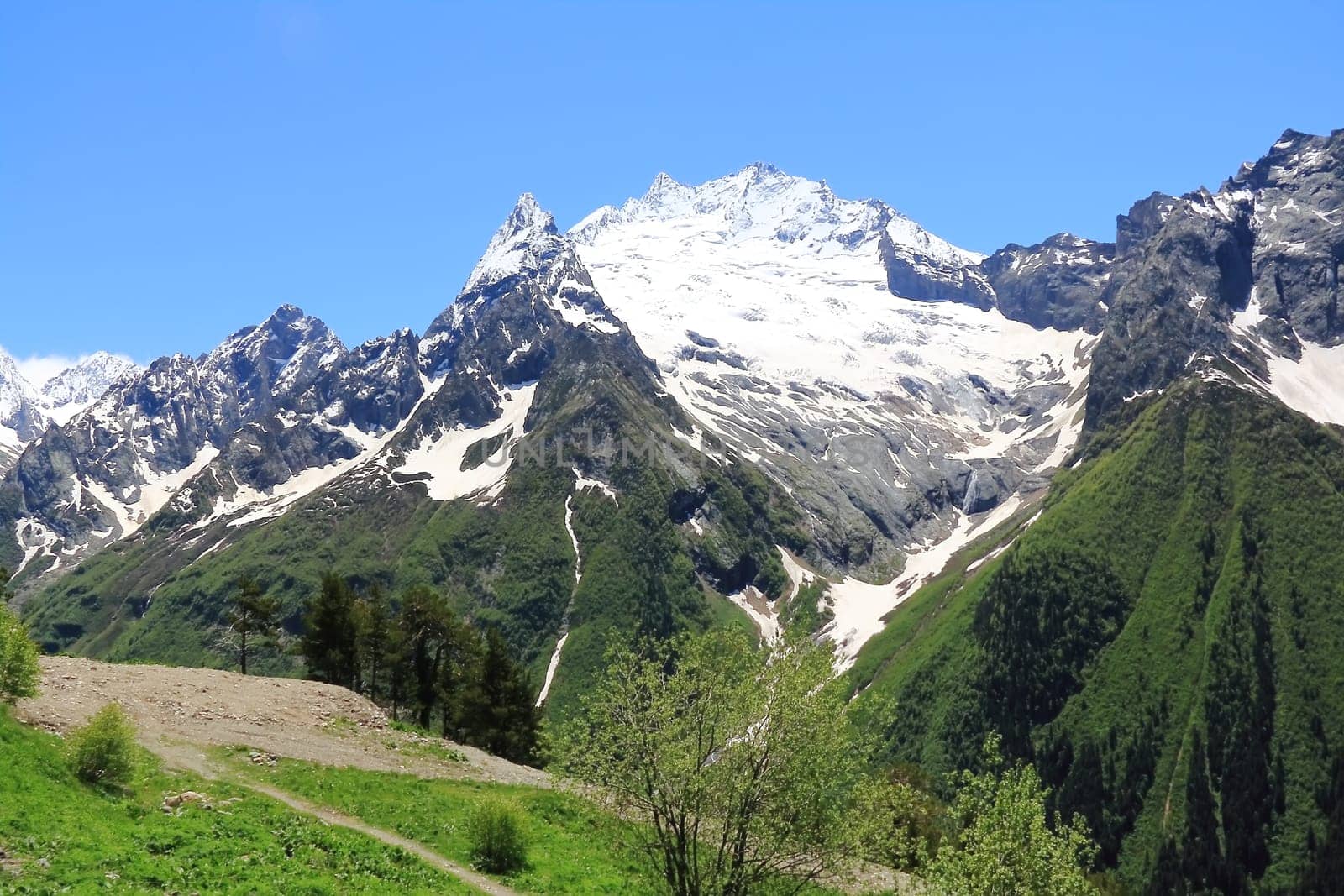 Image of scenery Caucasus mountains in Russia